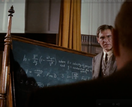 These equations come from Indiana Jones's class room.  Spot the problem?